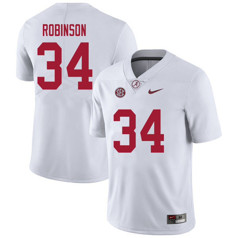 Alabama Crimson Tide Men's Quandarrius Robinson #34 White NCAA Nike Authentic Stitched 2020 College Football Jersey TY16V42SH